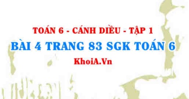 Bài 4 trang 83 SGK Toán 6 tập 1 Cánh Diều